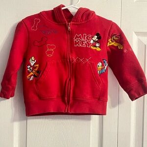 Disneyland (DisneyWorld) Toddler Mickey Mouse and Friends zipper sweater